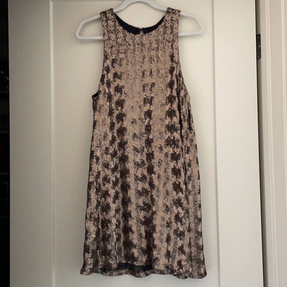 NWT Aritzia Talula Dress in Gold Sequins